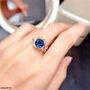 Round Stone Flower Ring Adjustable