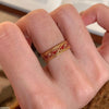 Crimson Blossom Adjustable Ring