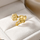 Stainless Steel Double Flower Ring Adjustable