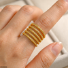 Stainless Steel Layers Ring Adjustable