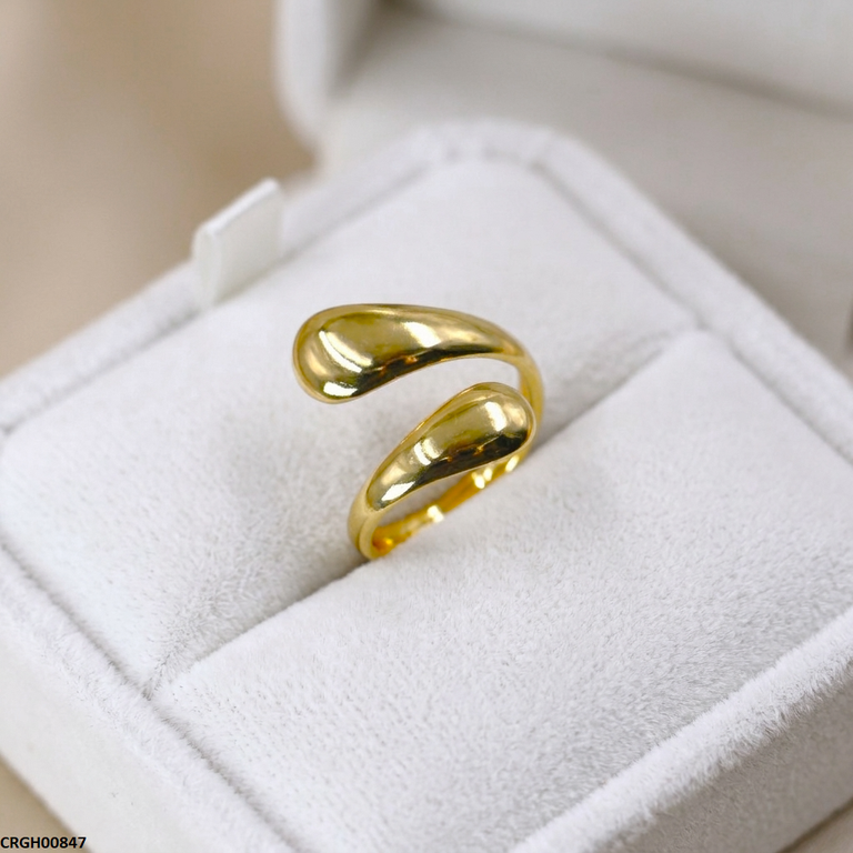 Wave Stainless Steel Ring Adjustable