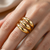 Triple Layer Stainless Steel Ring Adjustable