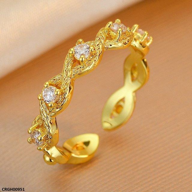 Round Stone Ring Adjustable