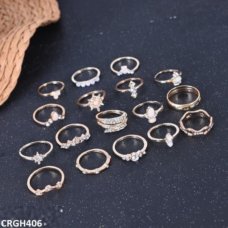 *Star* Zigzag 17 Midi Rings