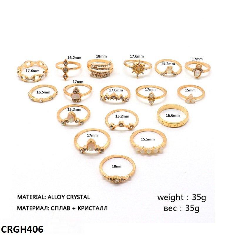 *Star* Zigzag 17 Midi Rings