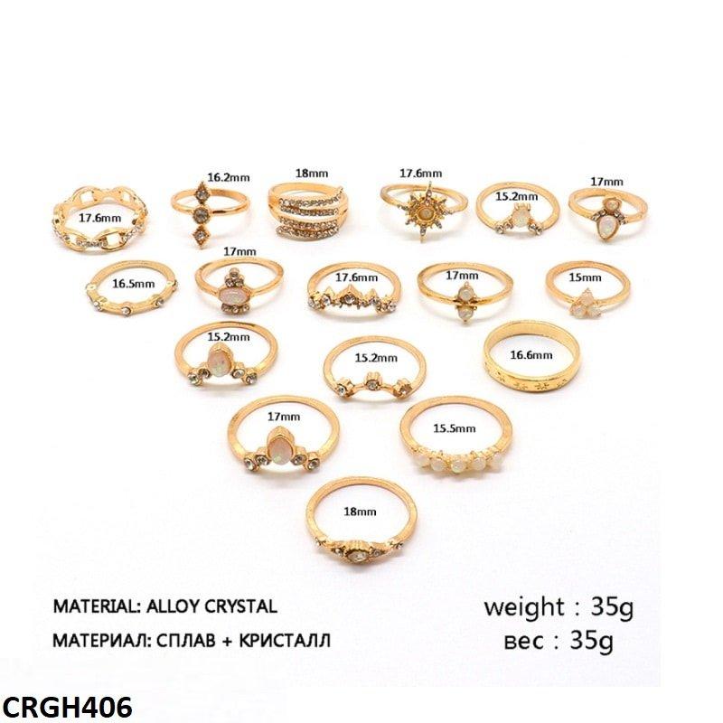 *Star* Zigzag 17 Midi Rings