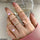 Heart/Butterfly 8 Midi Rings