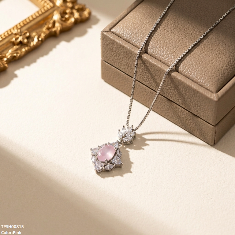 Oval Heart Stone Pendant