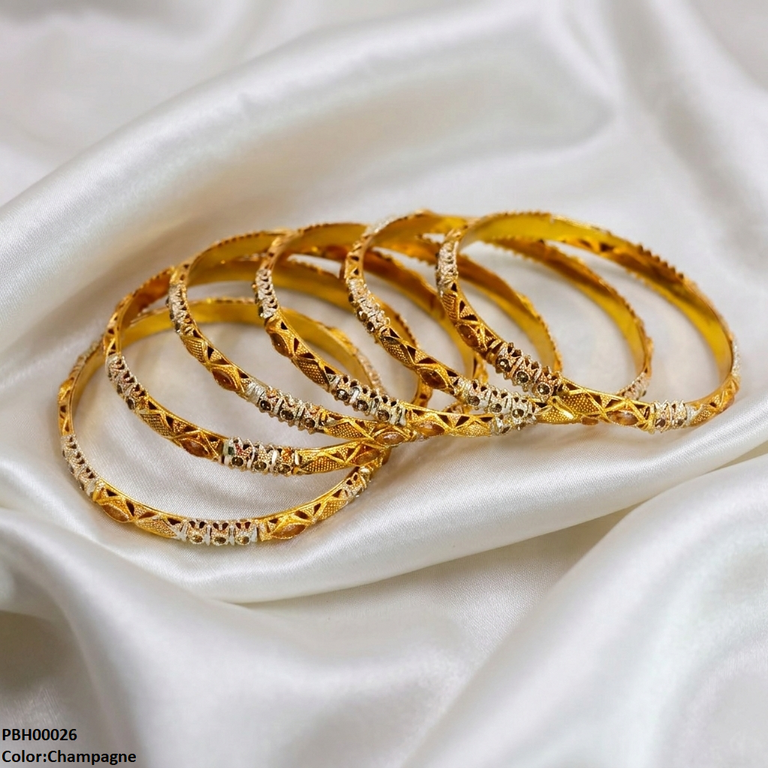 Marquise Stone 6 Pcs Of Bangles Set