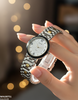 Round Black Bezel Women's Watch
