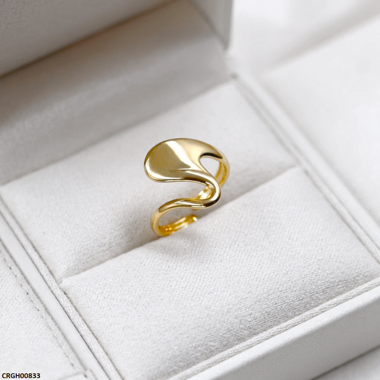 Wave Stainless Steel Ring Adjustable