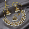 Square Pearl Drop Rajwari Necklace Set