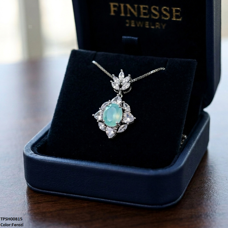 Oval Heart Stone Pendant