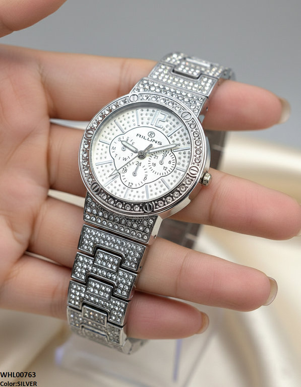 Round Rhinestone Women's Watch