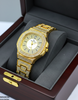 Rhinestone Round Dial Women's Watch
