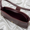 Midnight Buckle Armpit Ladies Hand Bag - Dark Brown