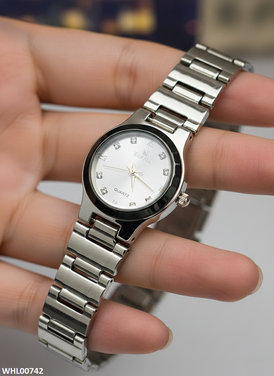 Round Stone Dial Women's Watch