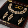 Oval Flower Necklace Set