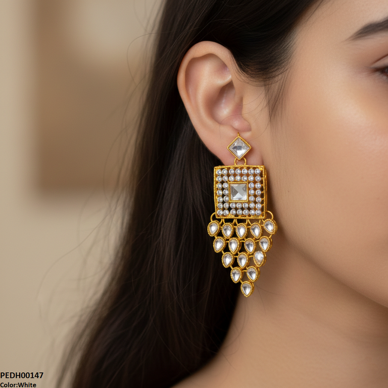 Square Tear Drop Earrings