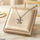 Stainless Steel Zircon Double C Pendant