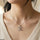 Stainless Steel Zircon Double C Pendant