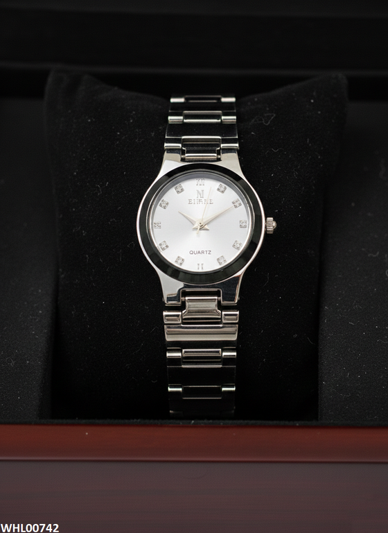 Round Stone Dial Women's Watch