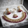 Round Flower Rajwari Necklace Set
