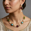 Oval Multi Stone Necklace Set