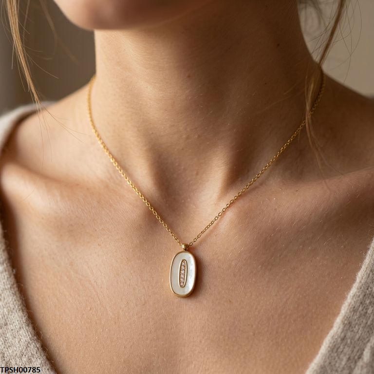 Stainless Steel Oval Pendant
