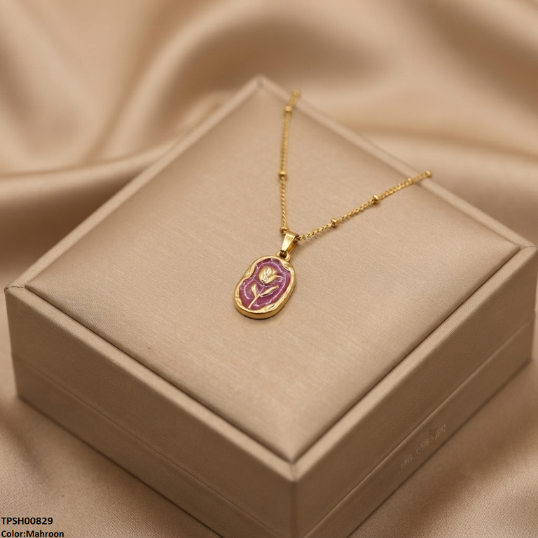 Stainless Steel Flower Pendant