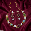 Oval Multi Stone Necklace Set