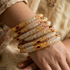 Marquise Stone 6 Pcs Of Bangles Set