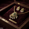 Oval/Tear Pearl Drop South Indian Necklace Set