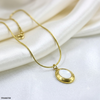 Stainless Steel Oval Pendant