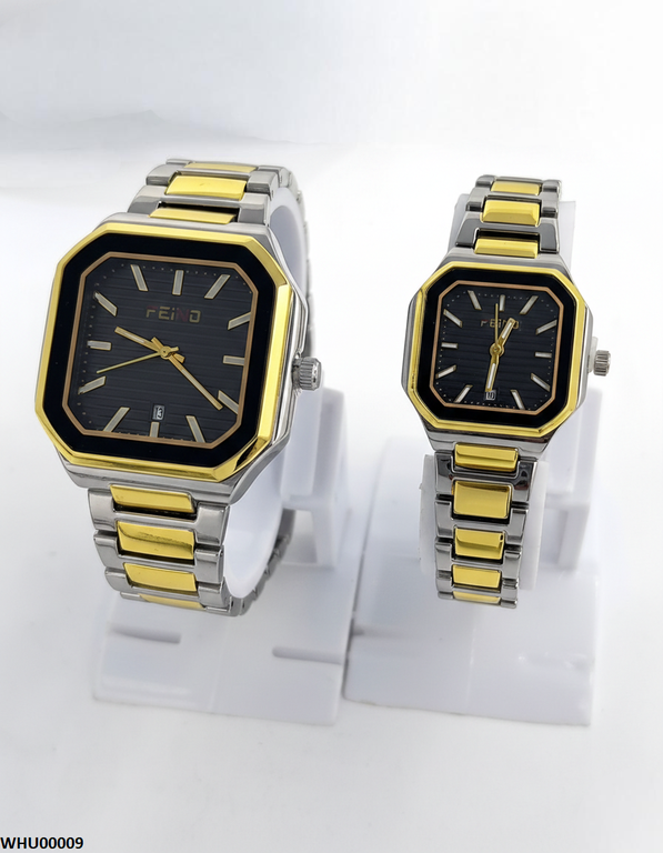 Square Dial Couple Watch