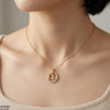 Stainless Steel Zircon Round Pendant