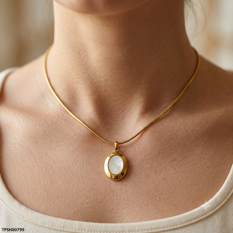 Stainless Steel Oval Pendant