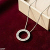 Stainless Steel Zircon Round Pendant