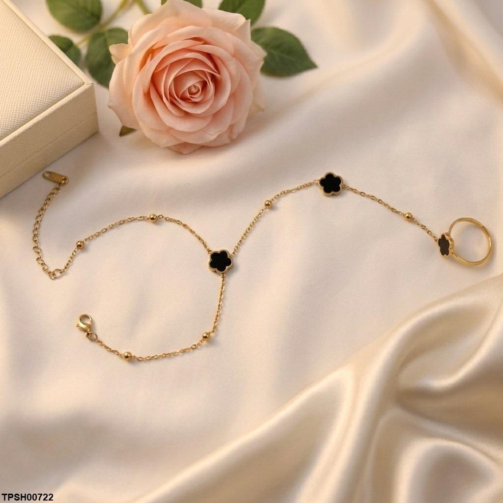 Stainless Steel Heart Angla Bracelet Adjustable