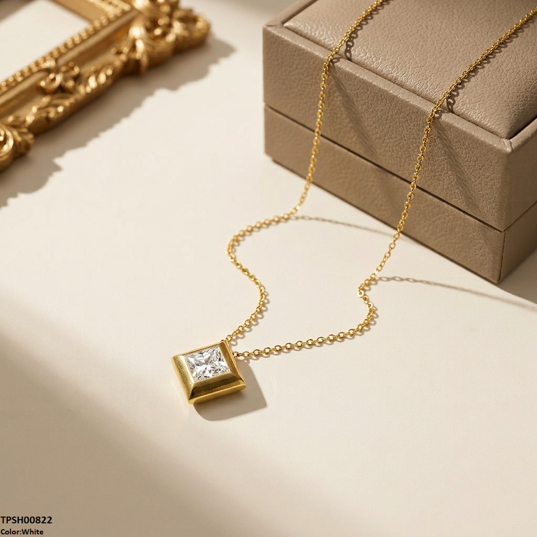 Stainless Steel Square Drop Pendant