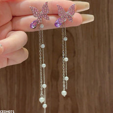Butterfly Drop Earrings Pair