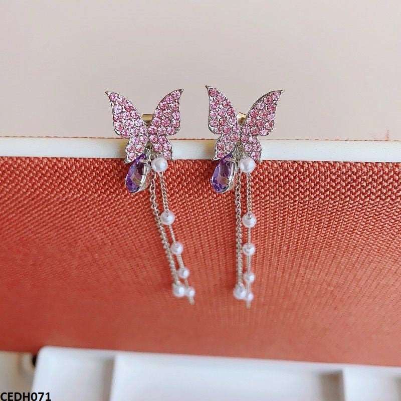 Butterfly Drop Earrings Pair