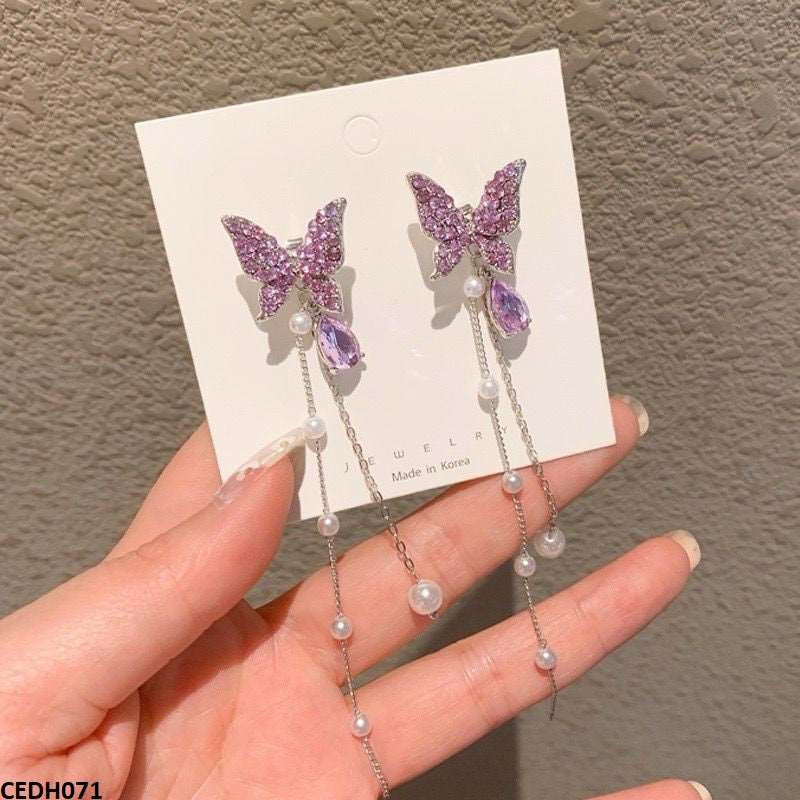 Butterfly Drop Earrings Pair