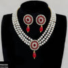 Flower Pearl Drop Necklace Set