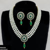 Flower Pearl Drop Necklace Set