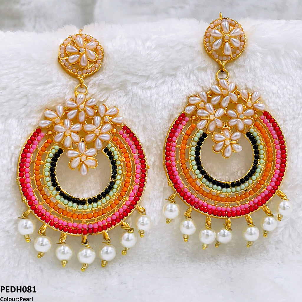 Rainbow Pearl Drop Earrings