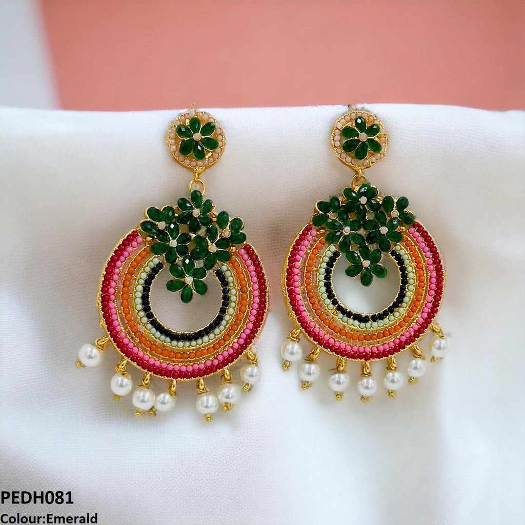 Rainbow Pearl Drop Earrings