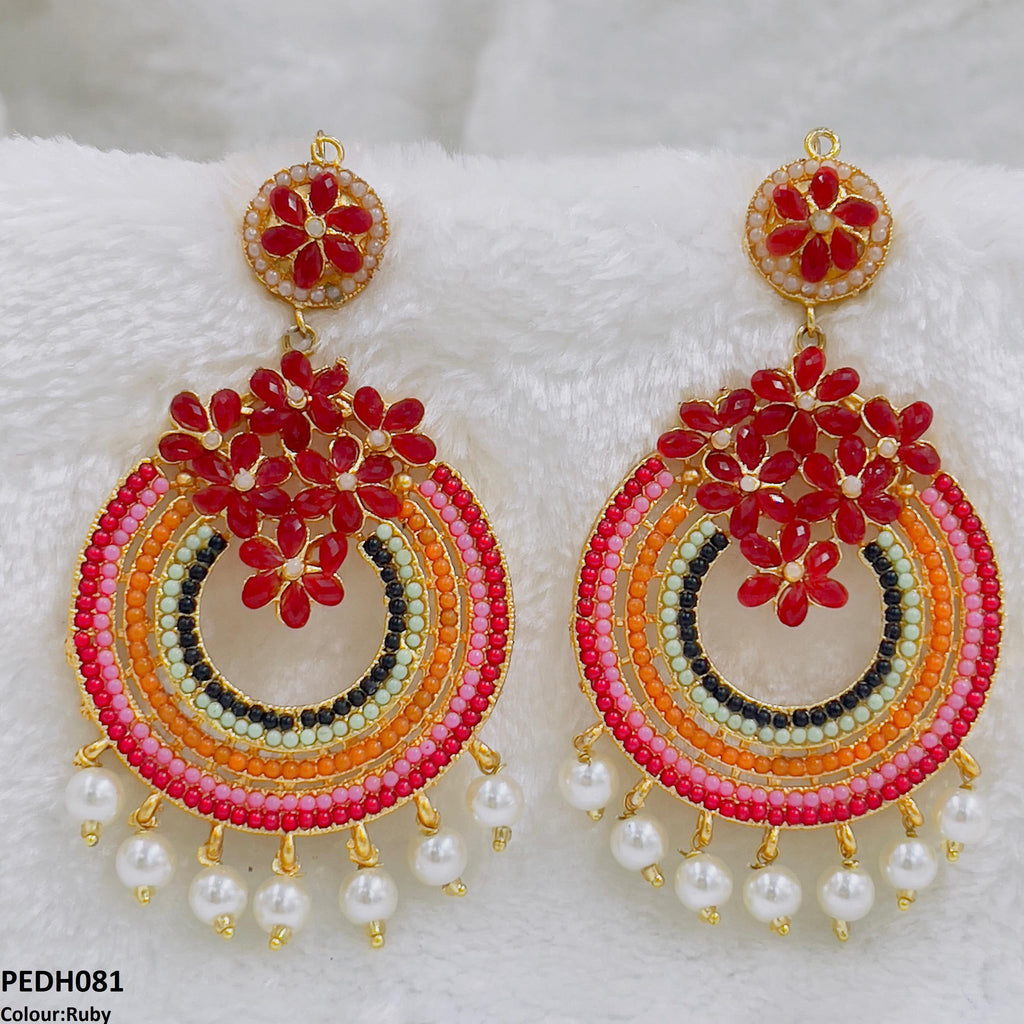 Rainbow Pearl Drop Earrings