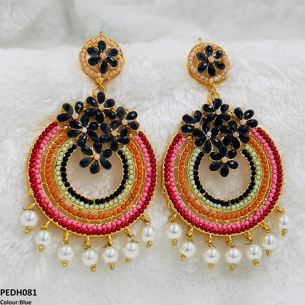 Rainbow Pearl Drop Earrings