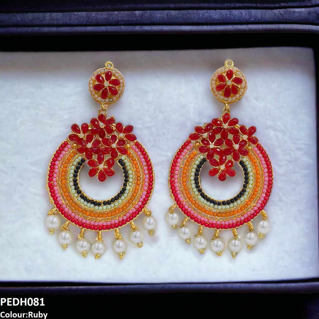 Rainbow Pearl Drop Earrings